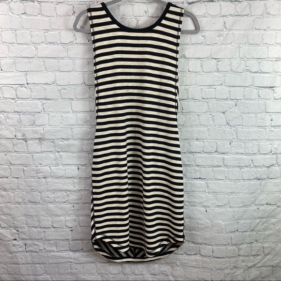 Athleta Stripe Chevron Sleeveless Knit Dress - Picture 2 of 6